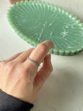 Load image into Gallery viewer, Green Lab Grown Diamond Stone Sterling Silver Dainty Stacker Size 8
