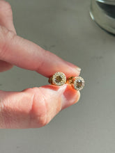 Load image into Gallery viewer, LeVian Chocolate &amp; White Diamond 14k Gold Push Back Earrings
