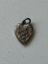 Load image into Gallery viewer, Vintage Forget Me Not Sterling Heart Charm
