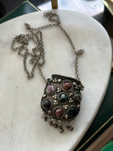 Load image into Gallery viewer, Multistone Container Necklace 30”
