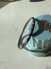 Load image into Gallery viewer, Enamel Sterling Silver Bangle 7”
