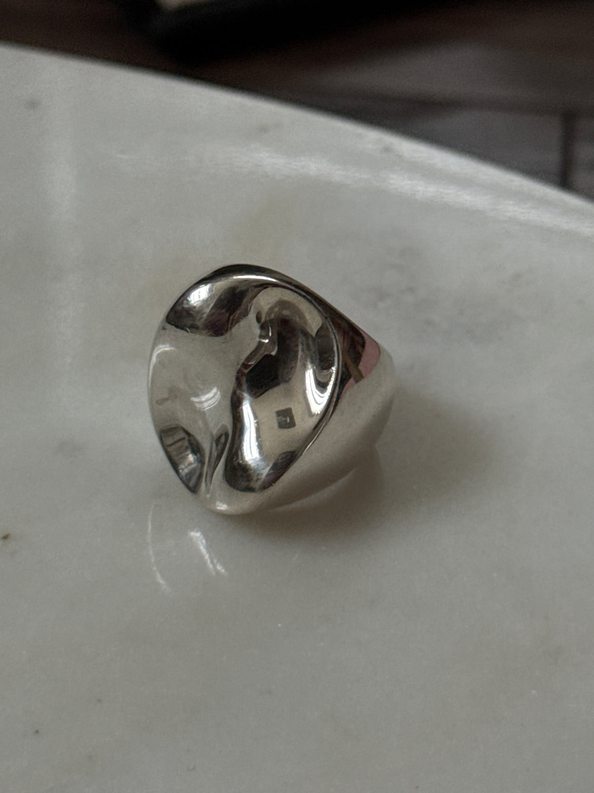 Chunky Sterling Silver Ring Size 7