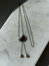 Load image into Gallery viewer, Vintage Sterling Silver Two-Tone Lariat Necklace
