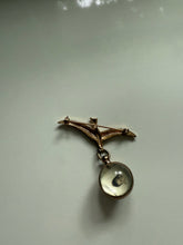 Load image into Gallery viewer, 1930s Gold Fill Photo Chatelaine Brooch
