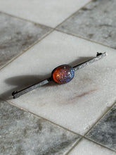 Load image into Gallery viewer, Vintage Dragons Breath Czech Glass Sterling Silver Brooch
