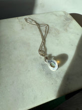 Load image into Gallery viewer, Simulated Opal Sterling Silver Necklace 18”
