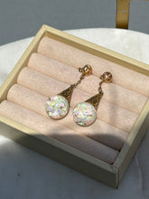 Load image into Gallery viewer, Vintage Floating Opal 14k Gold Earrings
