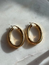 Load image into Gallery viewer, Hollow Gold Vermeil Hoops
