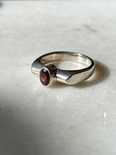 Load image into Gallery viewer, Vintage Garnet Sterling Silver Ring Size 6.5
