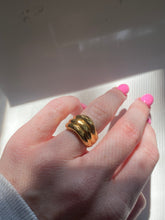 Load image into Gallery viewer, Wavy Ribbed Gold Vermeil Ring
