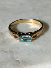 Load image into Gallery viewer, Blue Topaz Gold Vermeil Ring Size 9
