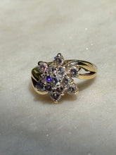 Load image into Gallery viewer, Vintage 1980s ‘Exquisite’ Natural Diamond Cluster Ring Size 5.75
