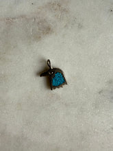 Load image into Gallery viewer, Crushed Turquoise Sterling Silver Eagle Charm
