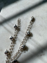 Load image into Gallery viewer, Puffy Heart Charm Ankle Bracelet Sterling Silver 9”
