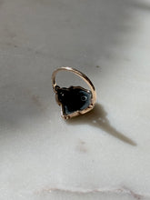 Load image into Gallery viewer, Vintage Black Onyx 10k Gold Ring Size 6

