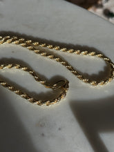 Load image into Gallery viewer, Italian Solid Gold Vermeil Rope Chain 20”
