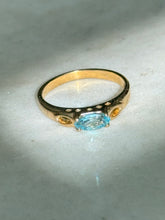 Load image into Gallery viewer, Blue Topaz Gold Vermeil Ring Size 9
