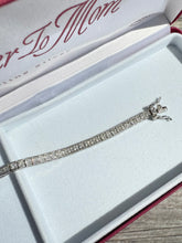 Load image into Gallery viewer, Sterling Silver CZ Tennis Bracelet 7.25”
