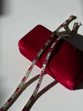 Load image into Gallery viewer, Gold Vermeil Tennis Necklace 18”
