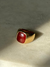 Load image into Gallery viewer, Solid 14k Yellow Gold Carnelian Signet Ring Size 5.75
