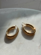 Load image into Gallery viewer, Hollow Gold Vermeil Hoops
