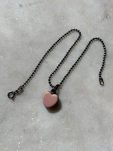 Load image into Gallery viewer, Vintage Pink Conch Sterling Silver Heart Bracelet 9”
