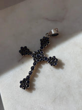 Load image into Gallery viewer, Solid Sterling Silver Tanzanite Cross Pendant
