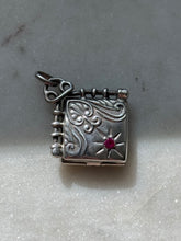 Load image into Gallery viewer, Sterling Silver Starburst Locket Pendant
