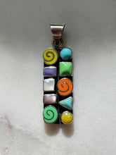 Load image into Gallery viewer, Multicolor Swirl Sterling Silver Pendant
