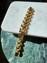 Load image into Gallery viewer, Chunky Gold Plated Costume Bracelet 7.5”
