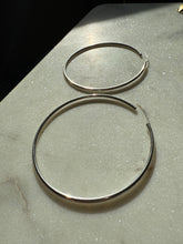 Load image into Gallery viewer, Extra Large Sterling Silver Hoops 2.75”
