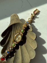 Load image into Gallery viewer, Vintage Goldtone Slider Charm Wrist Watch
