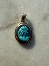 Load image into Gallery viewer, Blue Cameo Sterling Silver Pendant
