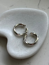 Load image into Gallery viewer, Vintage Sterling Silver Hoop Earrings

