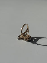 Load image into Gallery viewer, Vintage Two-Tone Diamond 14k Gold ‘J’ Initial Ring Size 6.75

