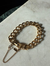 Load image into Gallery viewer, Monet Vintage Gold Plated Curb Link Bracelet 6.5”
