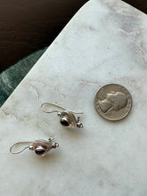 Load image into Gallery viewer, Vintage Garnet Cabochon Sterling Silver Earrings
