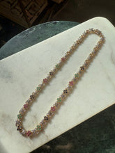 Load image into Gallery viewer, y2k Emerald Ruby Blue Sapphire Gold Vermeil Necklace 17”

