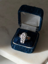 Load image into Gallery viewer, Sterling Silver Flower Ring Size 7
