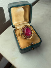 Load image into Gallery viewer, Ruby Garnet Gold Vermeil Ring Size 7.25
