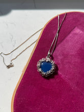 Load image into Gallery viewer, Blue Heart Sterling Silver Locket Necklace 24”
