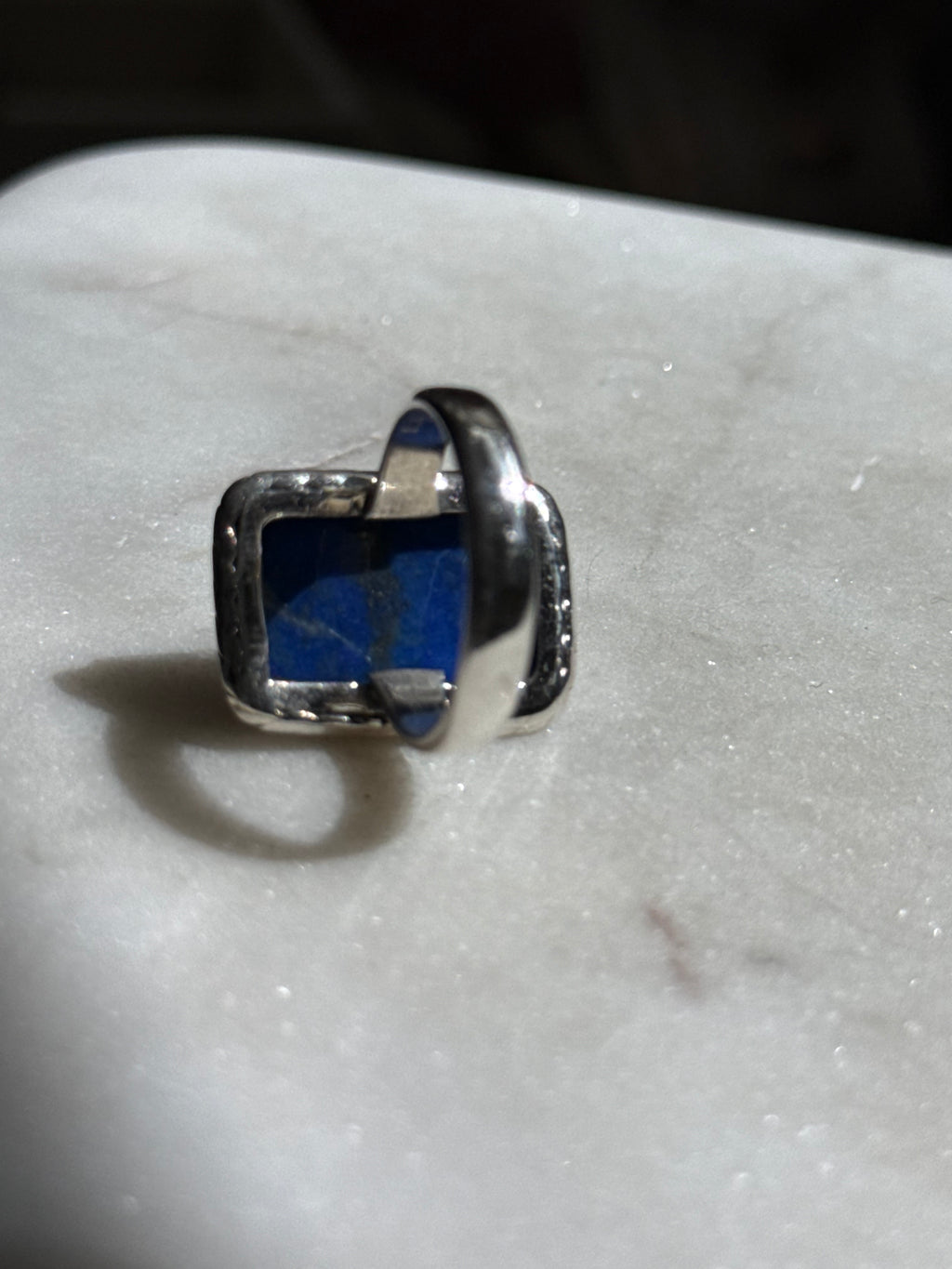 Vintage Blue Lapis Sterling Silver Ring Size 8