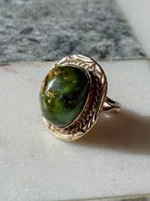 Load image into Gallery viewer, Vintage Southwestern 14k Gold Turquoise Ring Size 5.25
