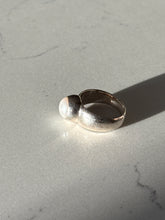 Load image into Gallery viewer, Solid Sterling Silver Pearl Ring Size 6.25
