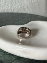 Load image into Gallery viewer, Natural Gemstone Sterling Silver Colorful Ring Size 7.25
