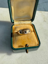 Load image into Gallery viewer, Antique 9k Gold Gypsy Trilogy Ring Size 6
