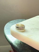 Load image into Gallery viewer, Vintage Engraved Sterling Silver Solid Band Size 7
