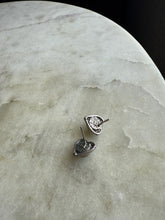Load image into Gallery viewer, Green Chalcedony Heart Sterling Silver Earrings
