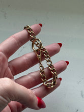 Load image into Gallery viewer, Gold Fill Etched Cuban Curb Link Bracelet w/ Large Spring Ring 7.5”
