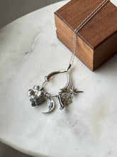 Load image into Gallery viewer, Vintage Charm Jumble Sterling Silver Necklace 18”
